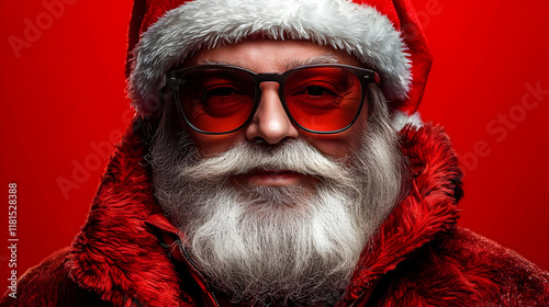 Holiday Cheer: Red, Festive, Winter, Beard