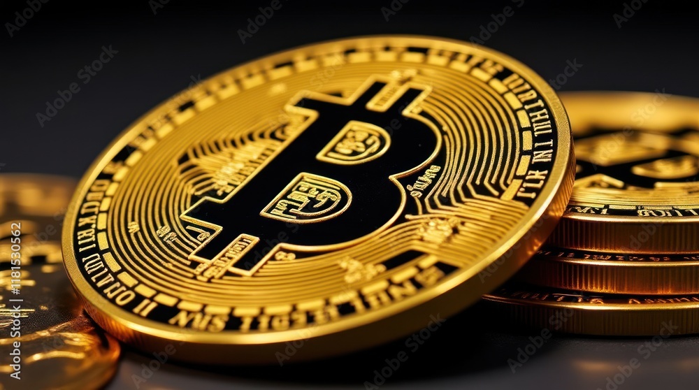 Stacked Bitcoin Coins Highlight Digital Currency's Importance Stacked Bitcoin Coins Highlight Digital Currency's Importance