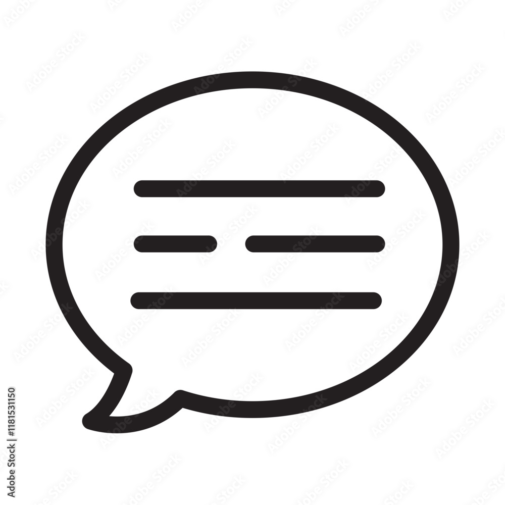 Speech bubble message outline icons, minimalist vector illustration, simple concept, Isolated on white background Speech bubble message outline icons, minimalist vector illustration, simple concept, Isolated on white background