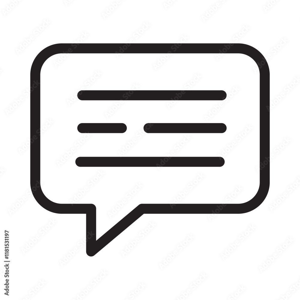 Speech bubble message outline icons, minimalist vector illustration, simple concept, Isolated on white background Speech bubble message outline icons, minimalist vector illustration, simple concept, Isolated on white background