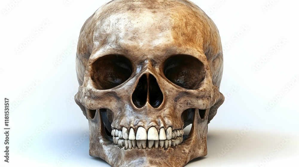 Obraz premium Human Skull: Anatomy, Teeth, Bone Structure