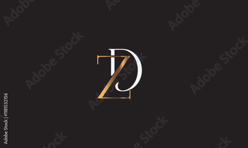 ZD, DZ , D , Z , Abstract Letters Logo Monogram	