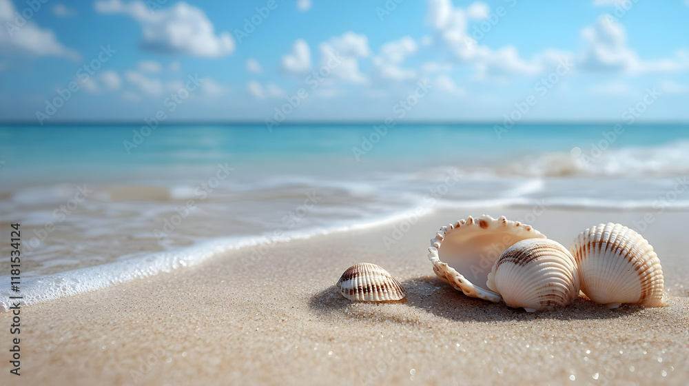 Seashells on the Beach: Ocean, Sand, Sky Seashells on the Beach: Ocean, Sand, Sky