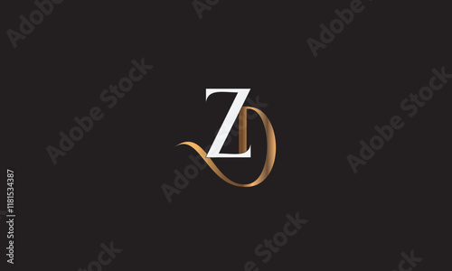 ZD, DZ , D , Z , Abstract Letters Logo Monogram	