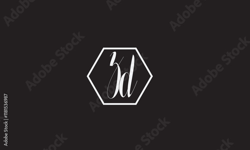 ZD, DZ , D , Z , Abstract Letters Logo Monogram	