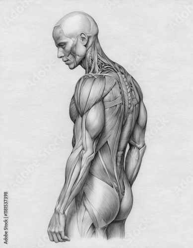 human anatomy drawing, medical illustration