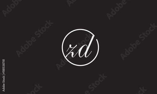 ZD, DZ , D , Z , Abstract Letters Logo Monogram	