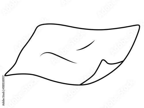 Cute cartoon hand drawn vector Falling paper coloring page.