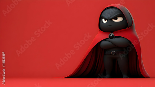 Dark Figure Stands with Fol...