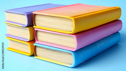 Colorful Books Stacked Neat...