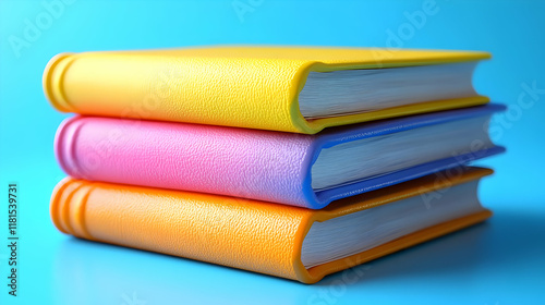 Colorful Books Stacked Neat...