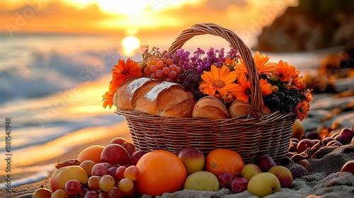 Sunset Beach Picnic Basket ...