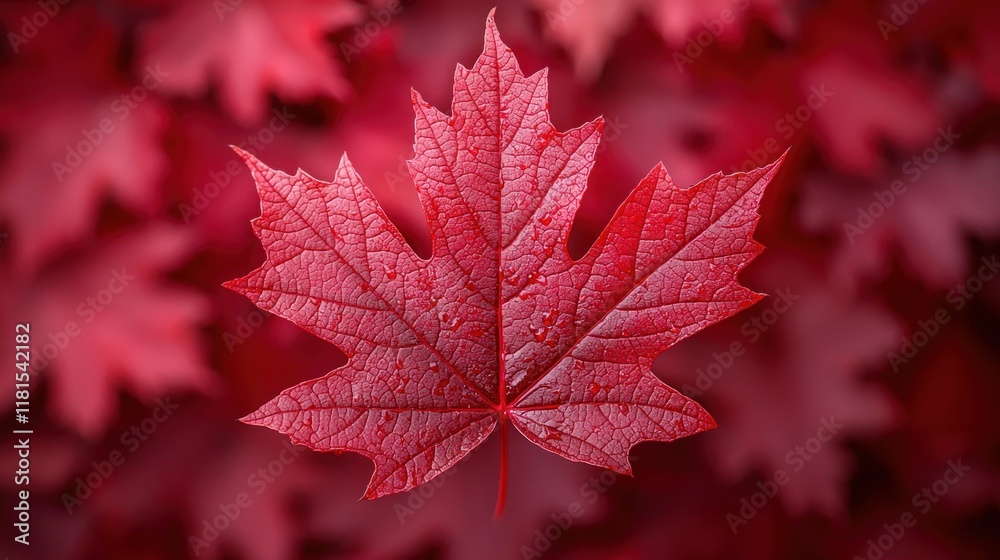 Crimson Maple Leaf: A Canadian Autumn Icon Crimson Maple Leaf: A Canadian Autumn Icon