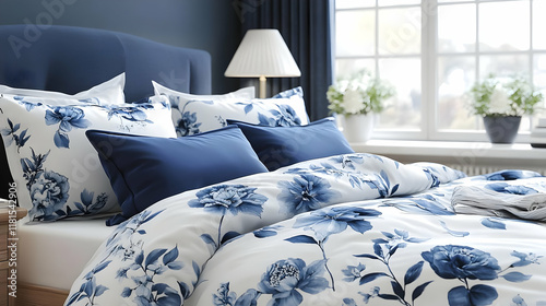 Blue Floral Bedding Creates...