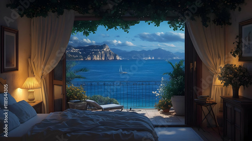 Seaside Bedroom Embraces Oc...