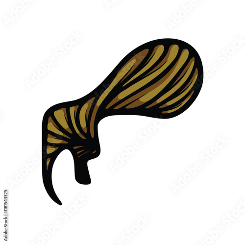 Golden hair cartoon vector illustration