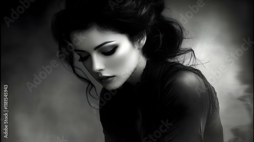 Woman Reflects Quietly: Bla...