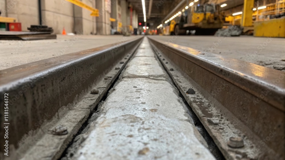 A detailed shot of a connecting seam between two subway segments showcasing the flanged edges and weathered sealant application. The texture of the concrete is palpable with chips A detailed shot of a connecting seam between two subway segments showcasing the flanged edges and weathered sealant application. The texture of the concrete is palpable with chips