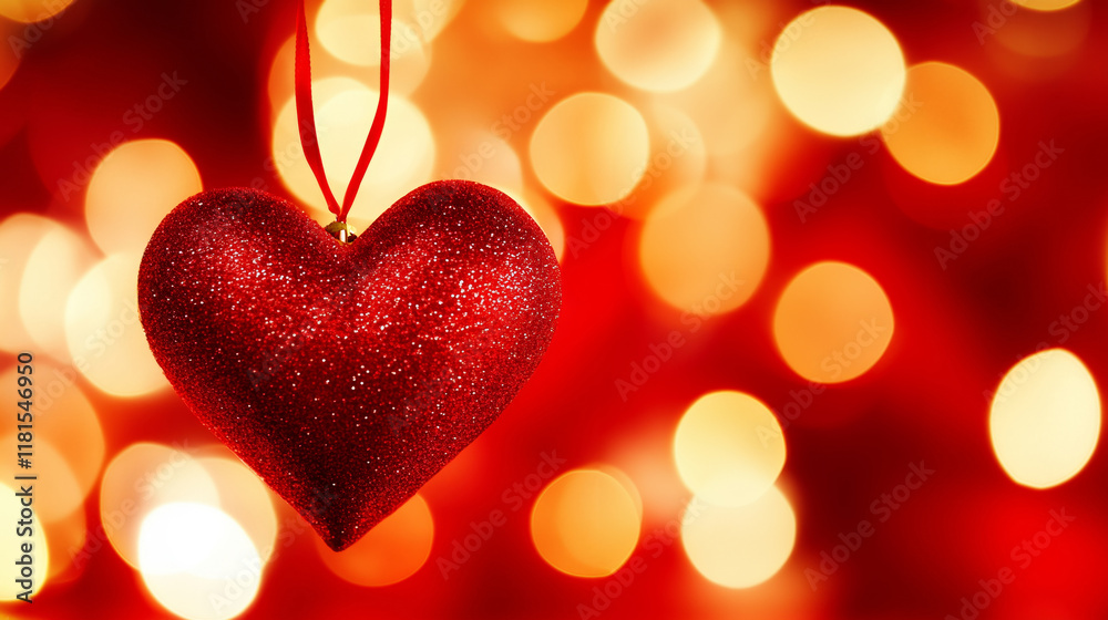 Sparkling red heart ornament with golden bokeh background. Postcards o invitations for Valentine's, mother's day,wedding. Happy Tu B'Av, International Thank You Day. Sparkling red heart ornament with golden bokeh background. Postcards o invitations for Valentine's, mother's day,wedding. Happy Tu B'Av, International Thank You Day.