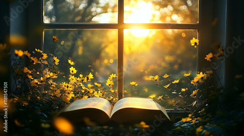 Open Book Rests Peacefully ...