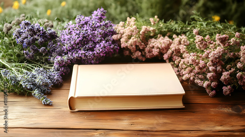 Lavender, Book, and Flowers...