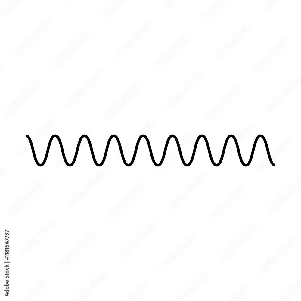 Wavy black line. Border line. Zigzag lines. Vector Wavy black line. Border line. Zigzag lines. Vector