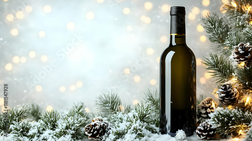Wine Bottle Sparkles with W...