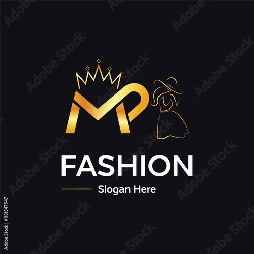 Fashion logo design, Fashion shop logo icon vector template