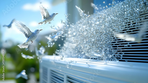 Birds Fly Through Cool Air ...