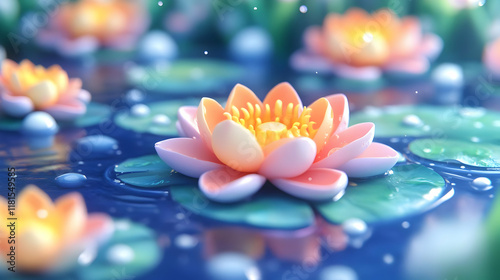 Lotus Flowers Bloom Beautif...