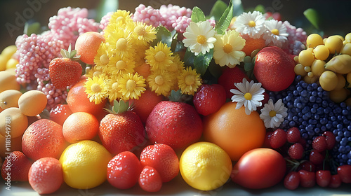 Fresh Fruit and Flowers Blo...