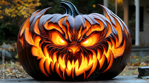 Glowing Pumpkin Carving Ill...