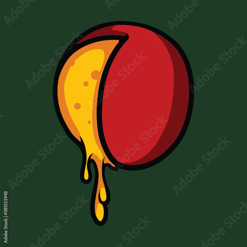 Edam cheese cartoon vector illustration