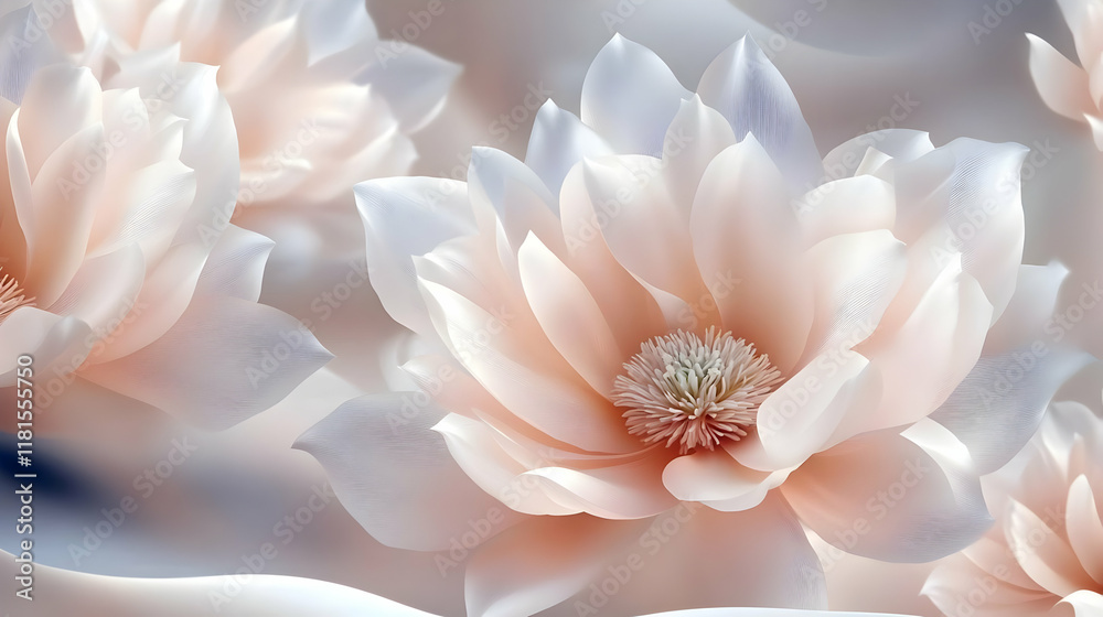 Blooming Flowers Gently Unfold Petals in Soft Light Blooming Flowers Gently Unfold Petals in Soft Light