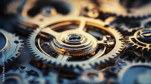 Wallpaper Mural Close-up of intricate clockwork gears. Torontodigital.ca