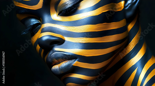 Gold and Black Body Paint C...