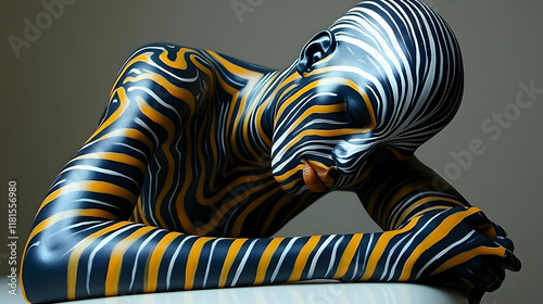 Body Painting Displays Blue...
