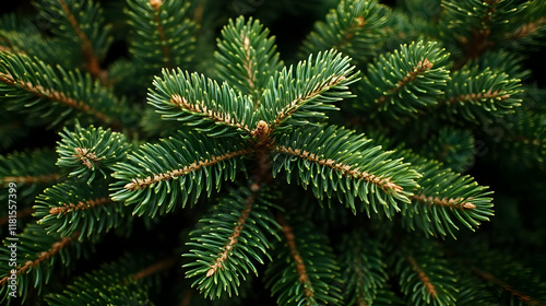 Green Pine Needles Grow Den...