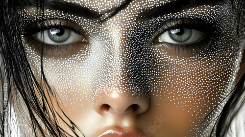 Face Paint Glows with Dots ...