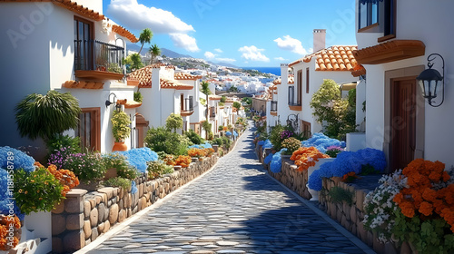 Charming Village Street Lea...