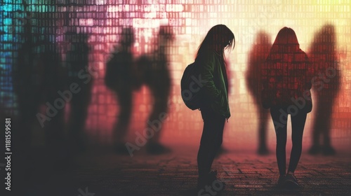 Concept internet abuse, teen mental health, social media addiction, social media, problem school kids, conceptual, alone, anxiety, depression, mental illness