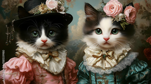 Cats Wear Elegant Clothes a...