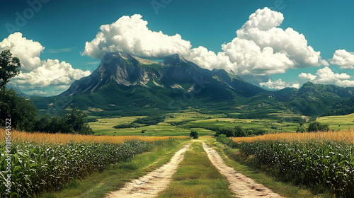 Country Road Leads Through ...