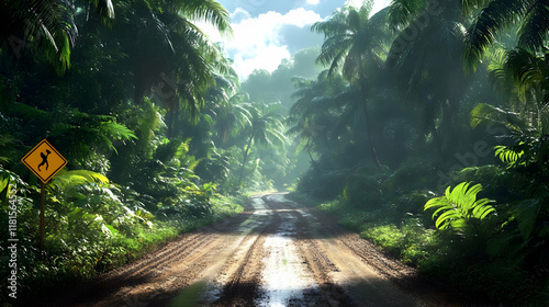 Jungle Road Winds Through L...
