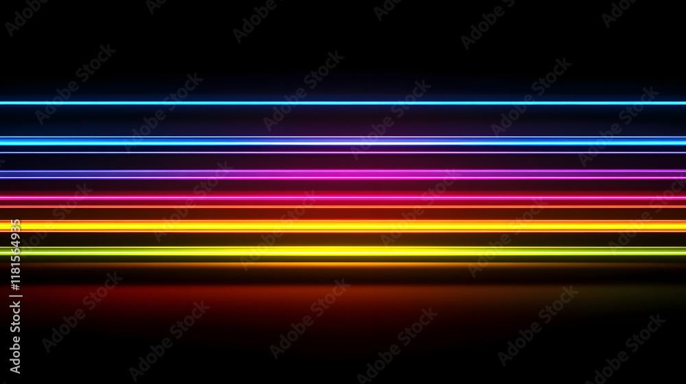 Laser lines of light. Horizontal neon light. background
Laser lines of light. Horizontal neon light. background