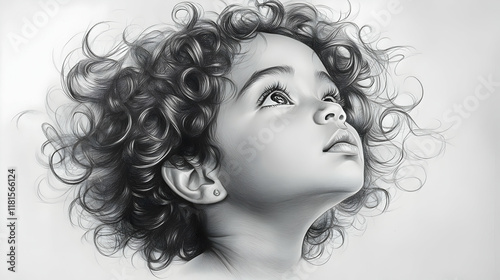 Child Looks Up in Wonder: A...
