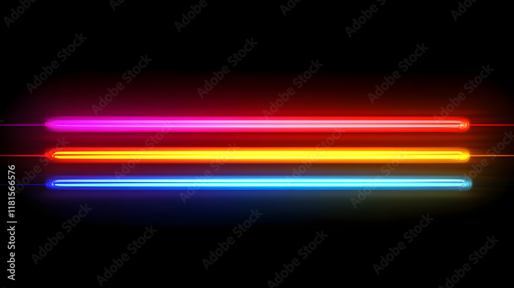 Laser lines of light. Horizontal neon light. background
Laser lines of light. Horizontal neon light. background