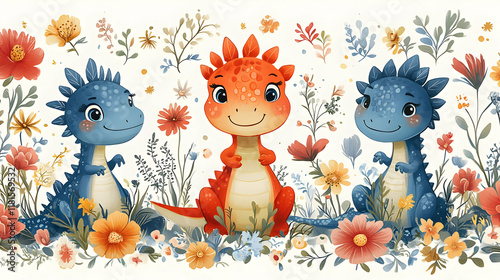 Cute Dragons Explore a Vibr...