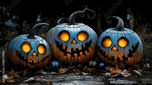 Glowing Pumpkins Illuminate...