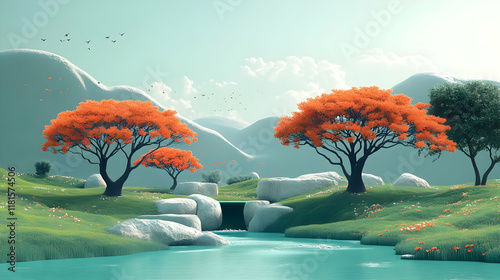 Autumn Landscape Flows into...